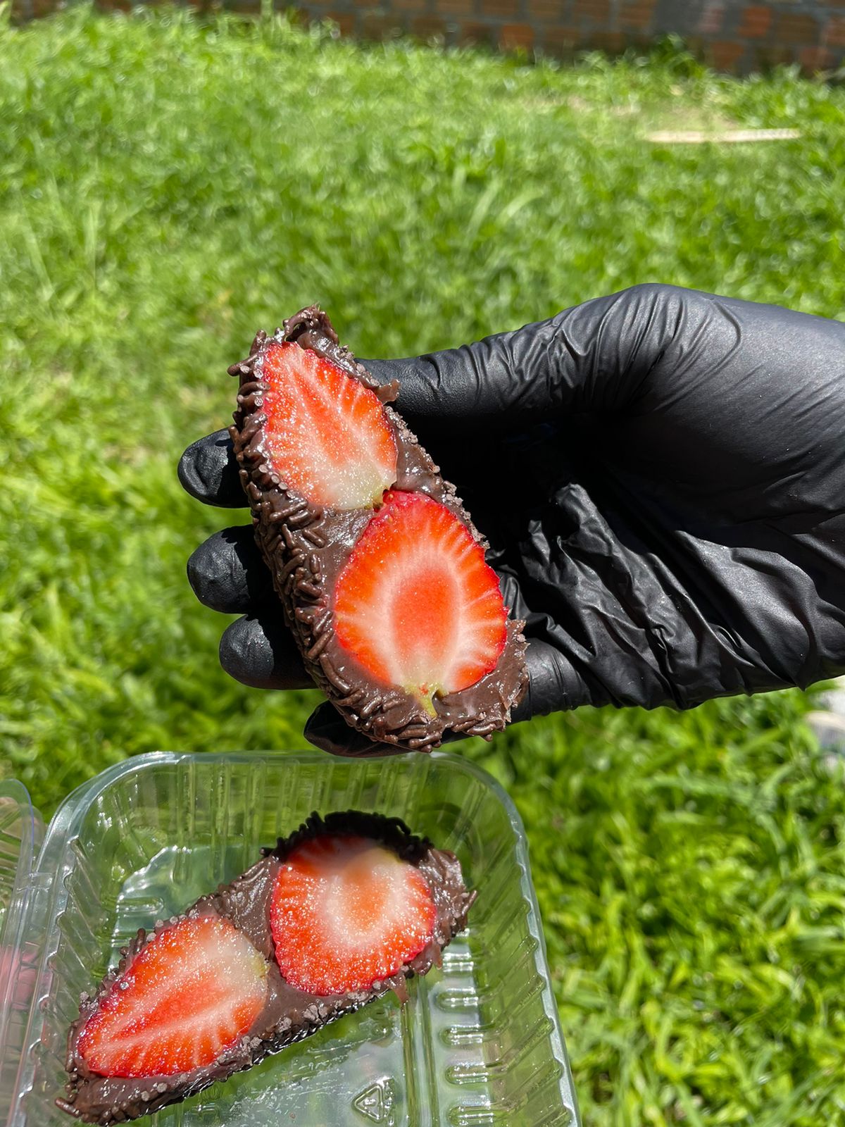 Coxinha de morango ao leite